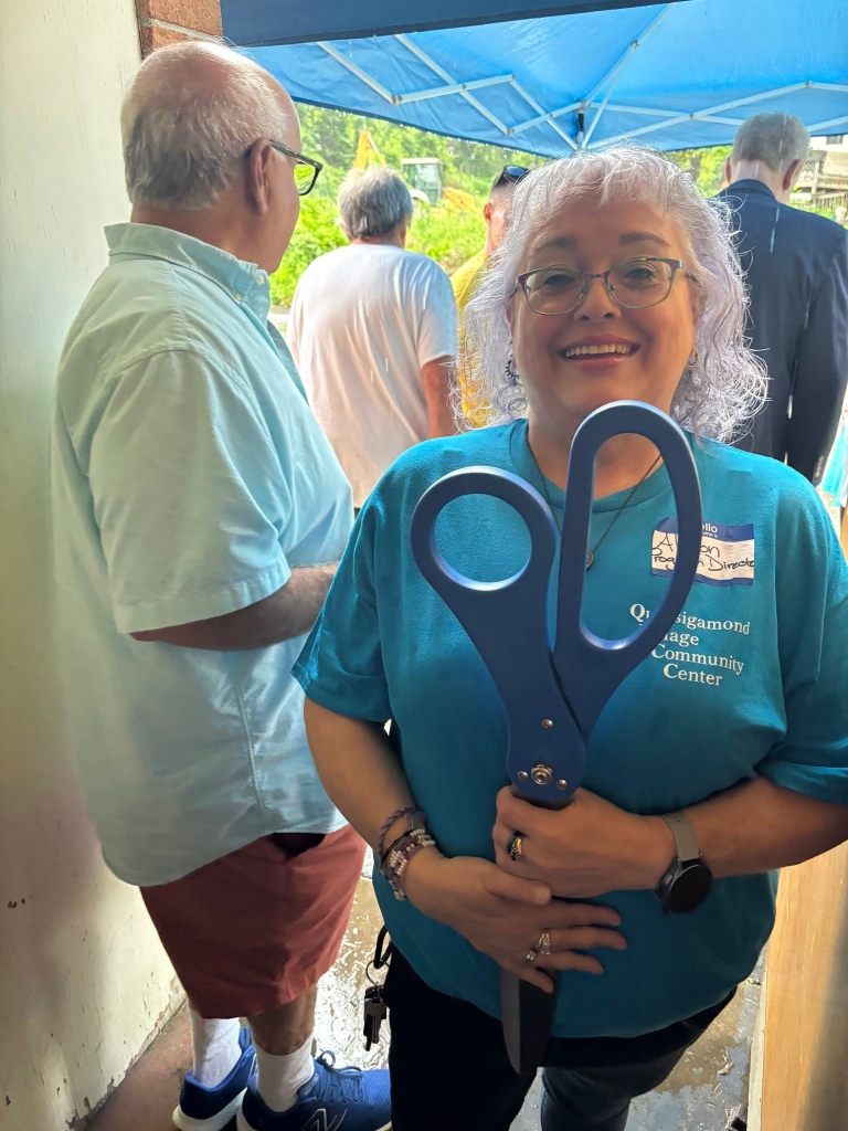 Alison Mallett with Ribbon-Cutting Scissors